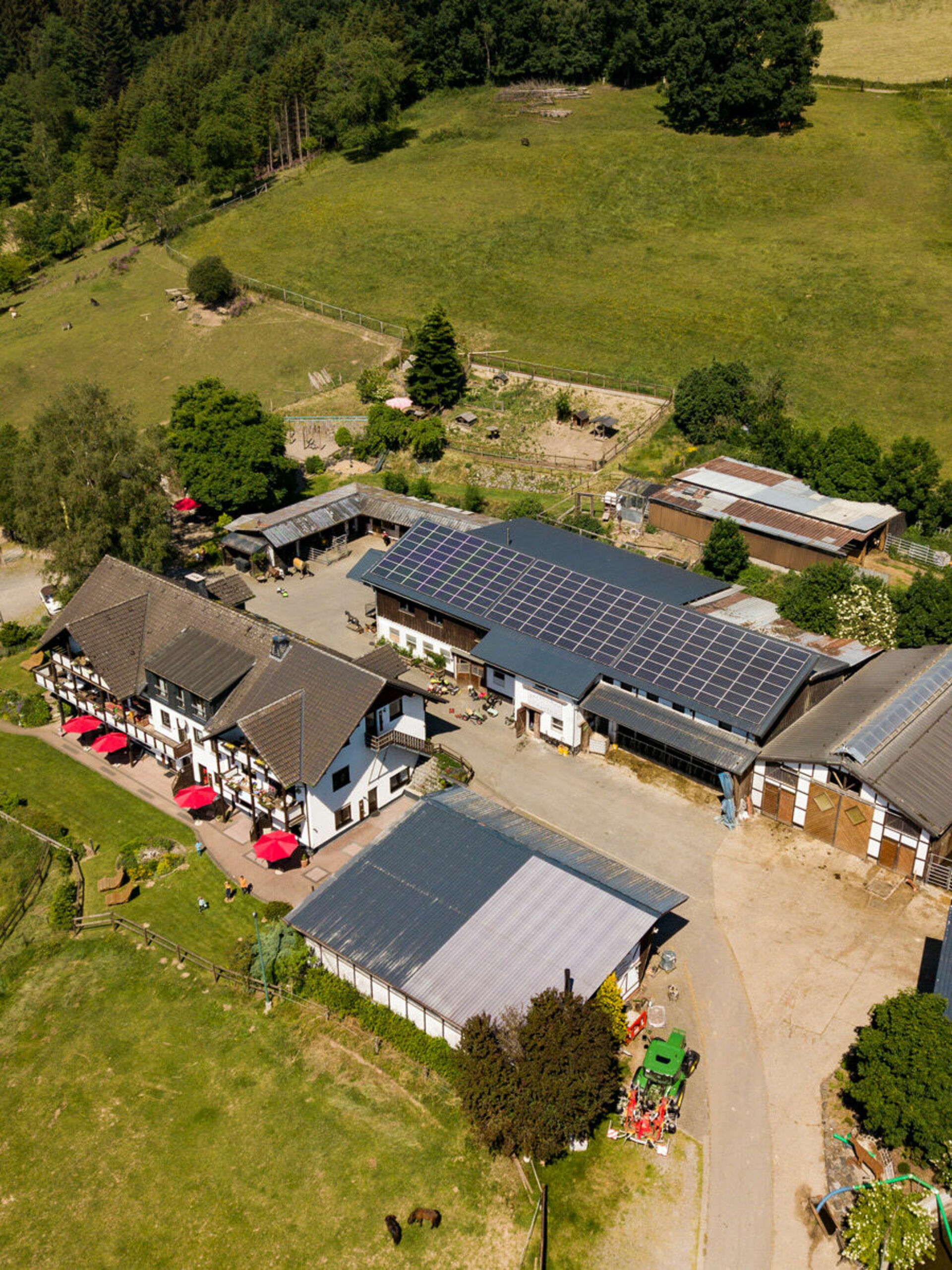 Blick auf Hof