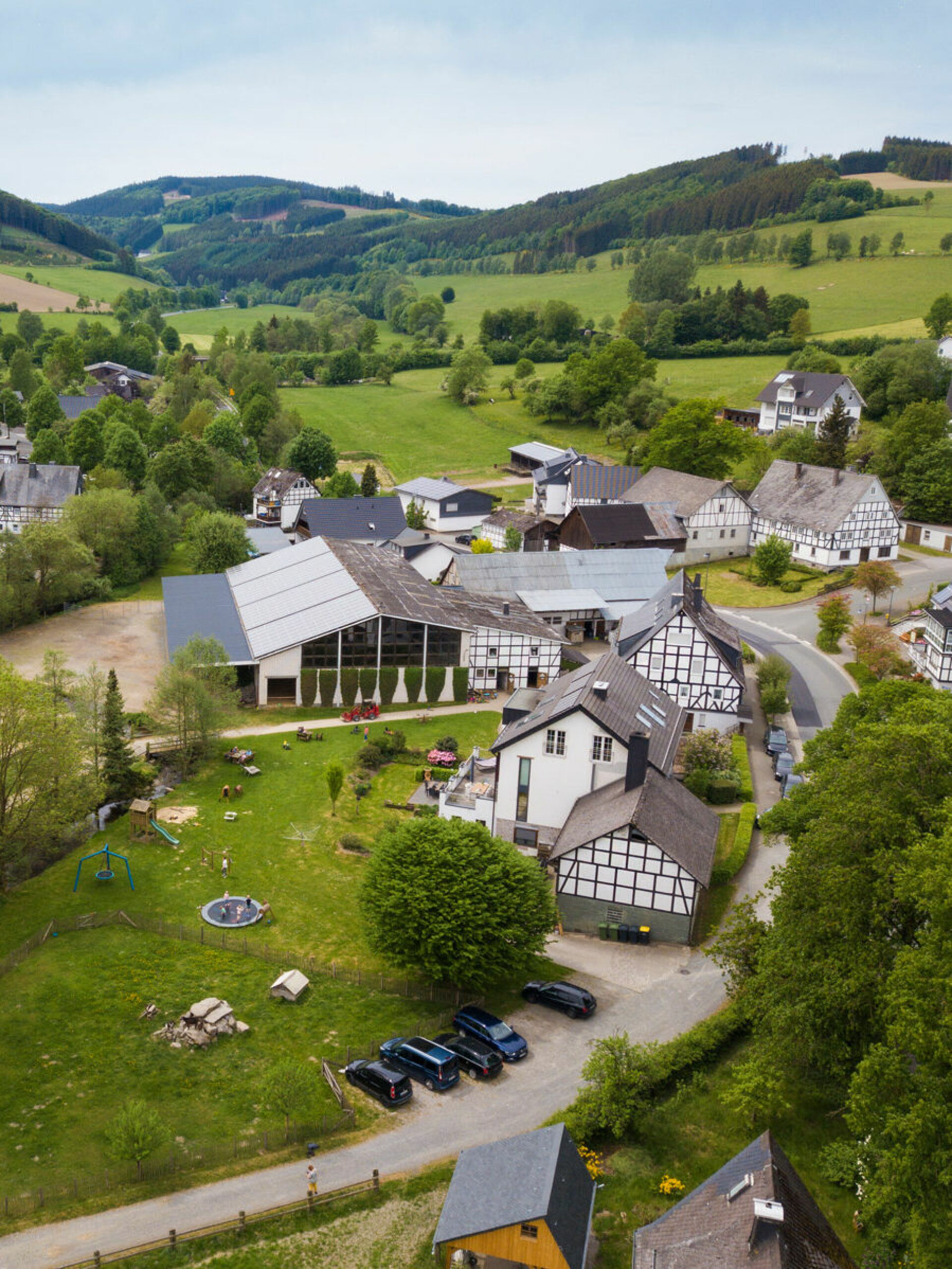 Blick aus der Luft auf den Riekeshof