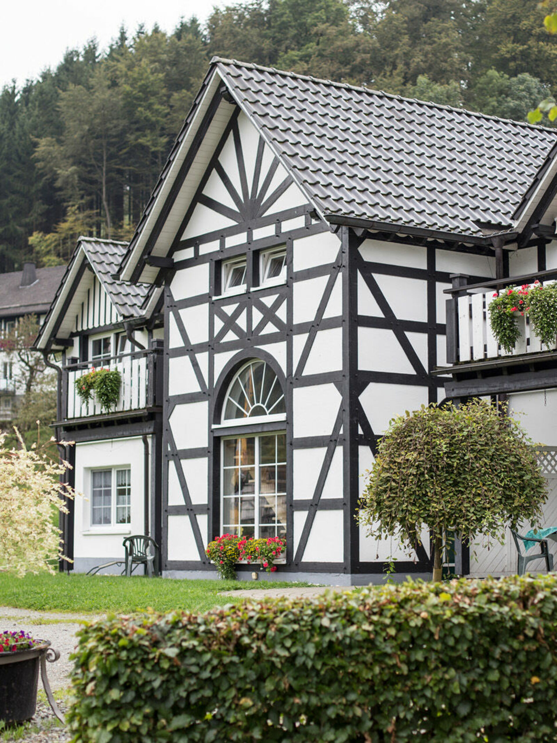 Blick auf den Ferienhof Gerwenshof im Sorpetal im Schmallenberger Sauerland.